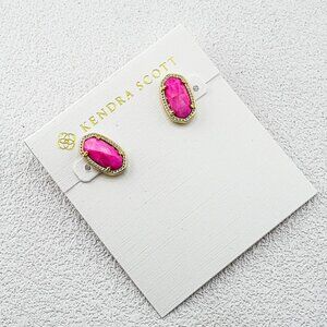 Kendra Scott Fuchsia Shell Stud Earrings